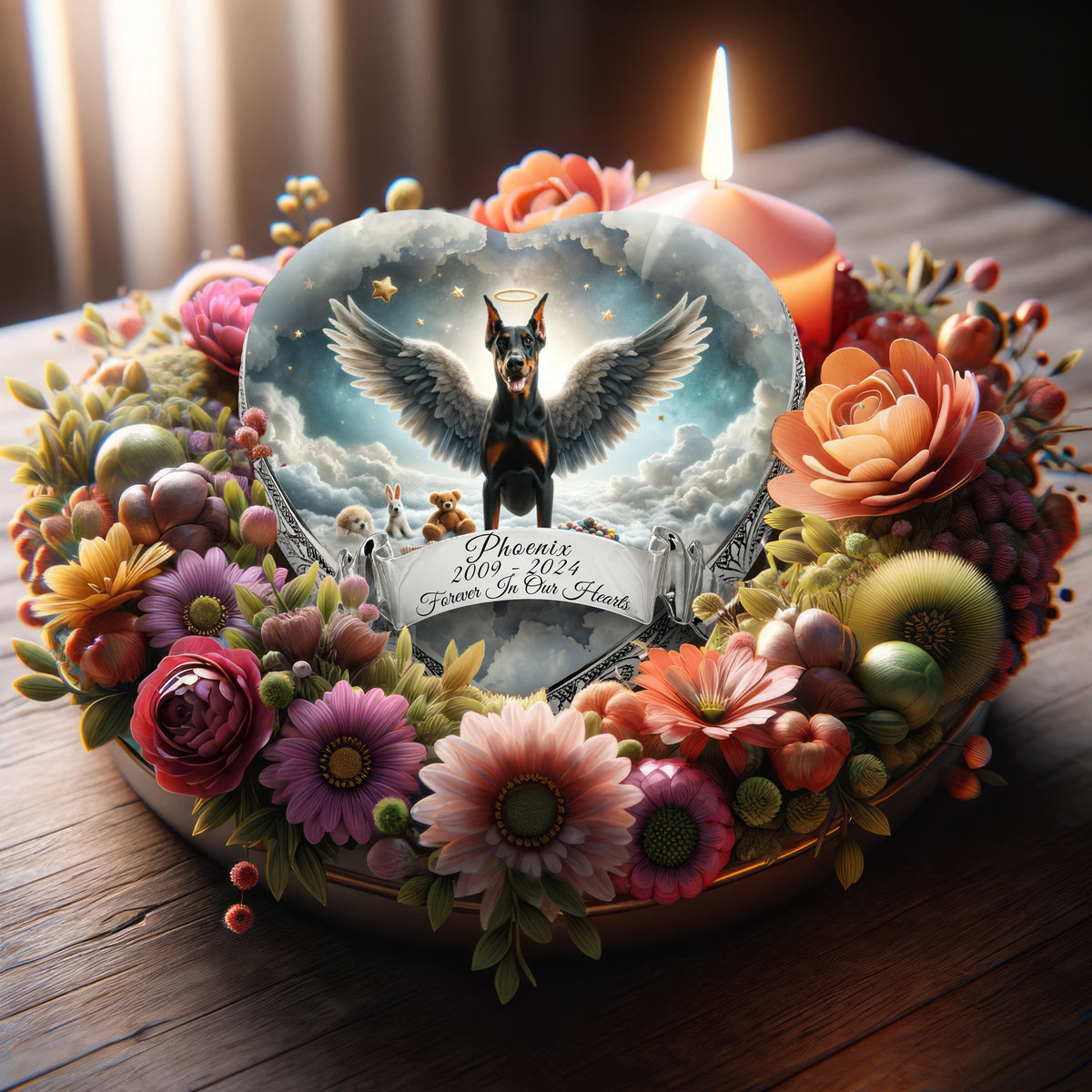 Eternal Elegance Dog Urns Doberman Pinscher - Celestial Vision Dog Urn