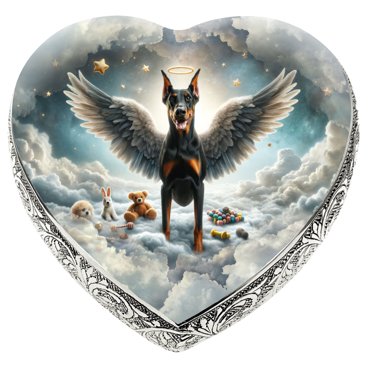 Eternal Elegance Dog Urns Doberman Pinscher - Celestial Vision Dog Urn
