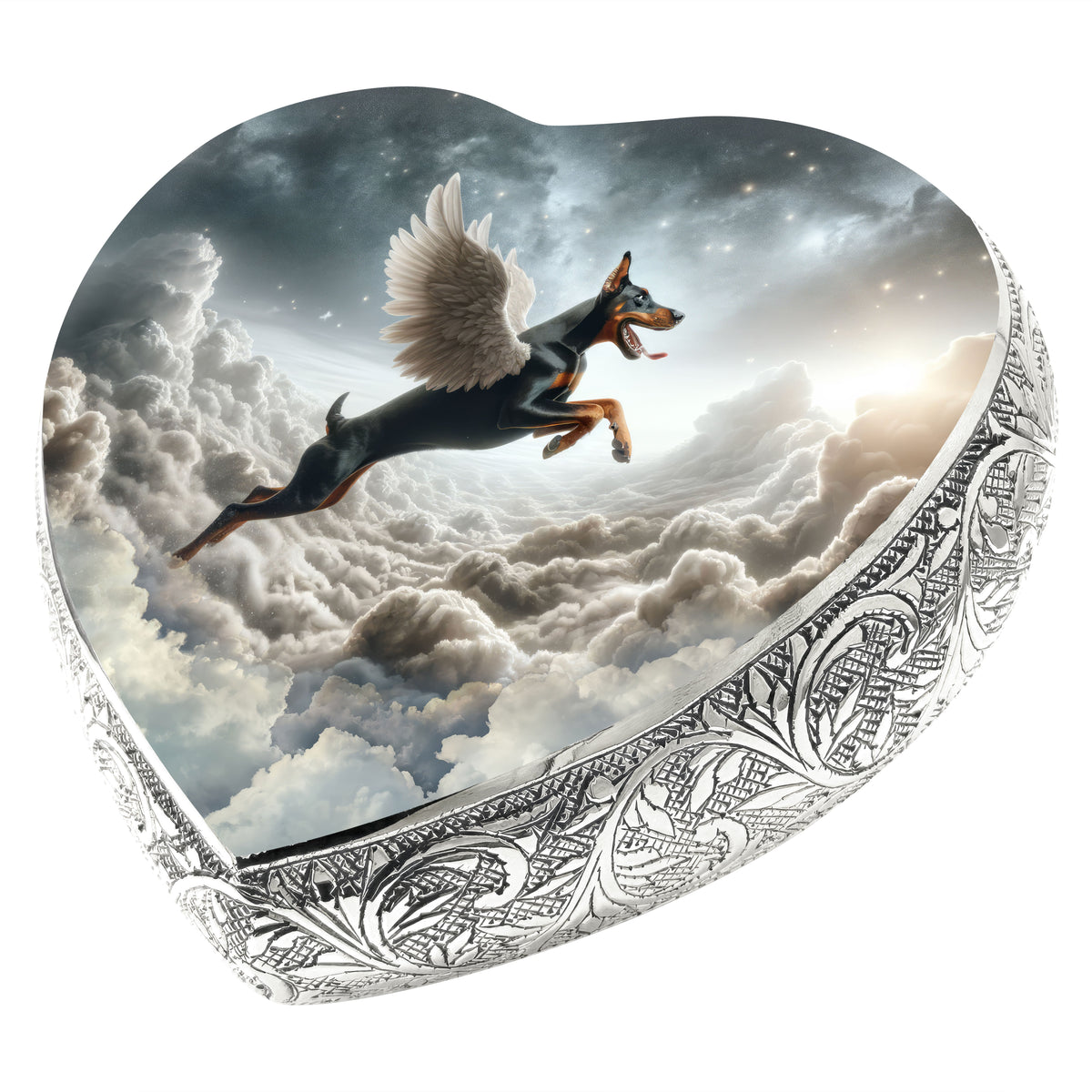 Eternal Elegance Dog Urns Doberman Pinscher - Heavenly Tapestry Dog Urn