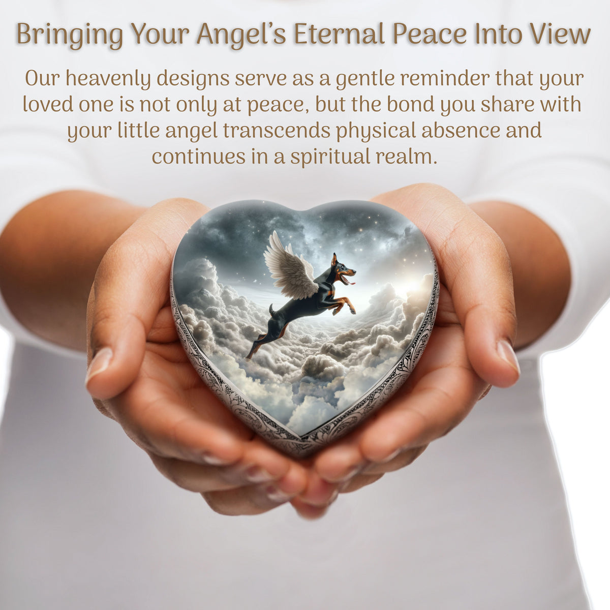 Eternal Elegance Dog Urns Doberman Pinscher - Heavenly Tapestry Dog Urn