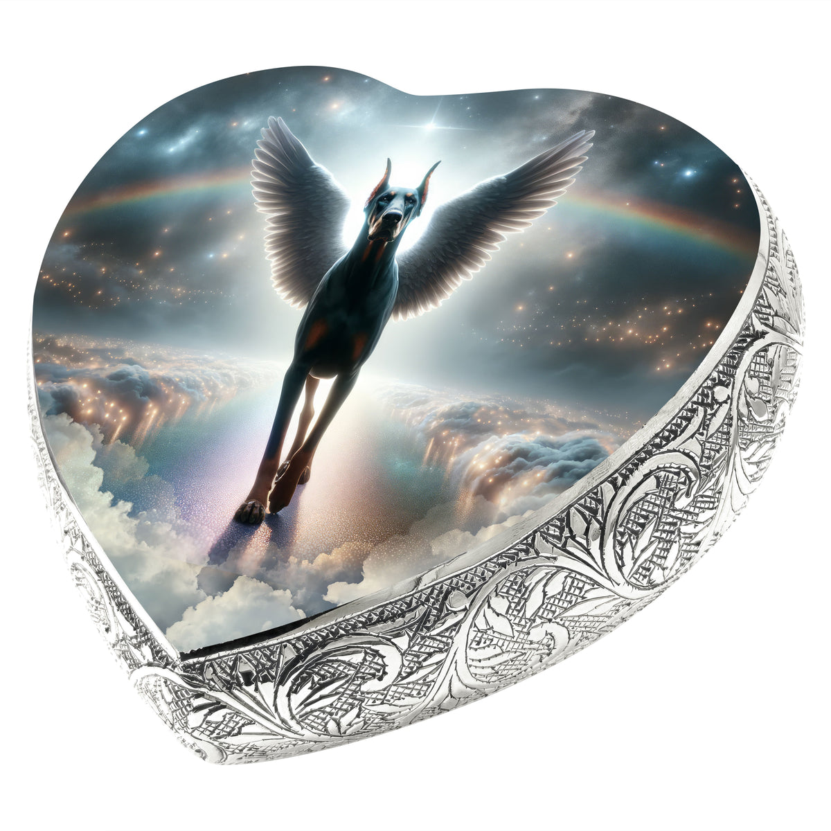 Eternal Elegance Dog Urns Doberman Pinscher - Rainbow Bridge Dog Urn