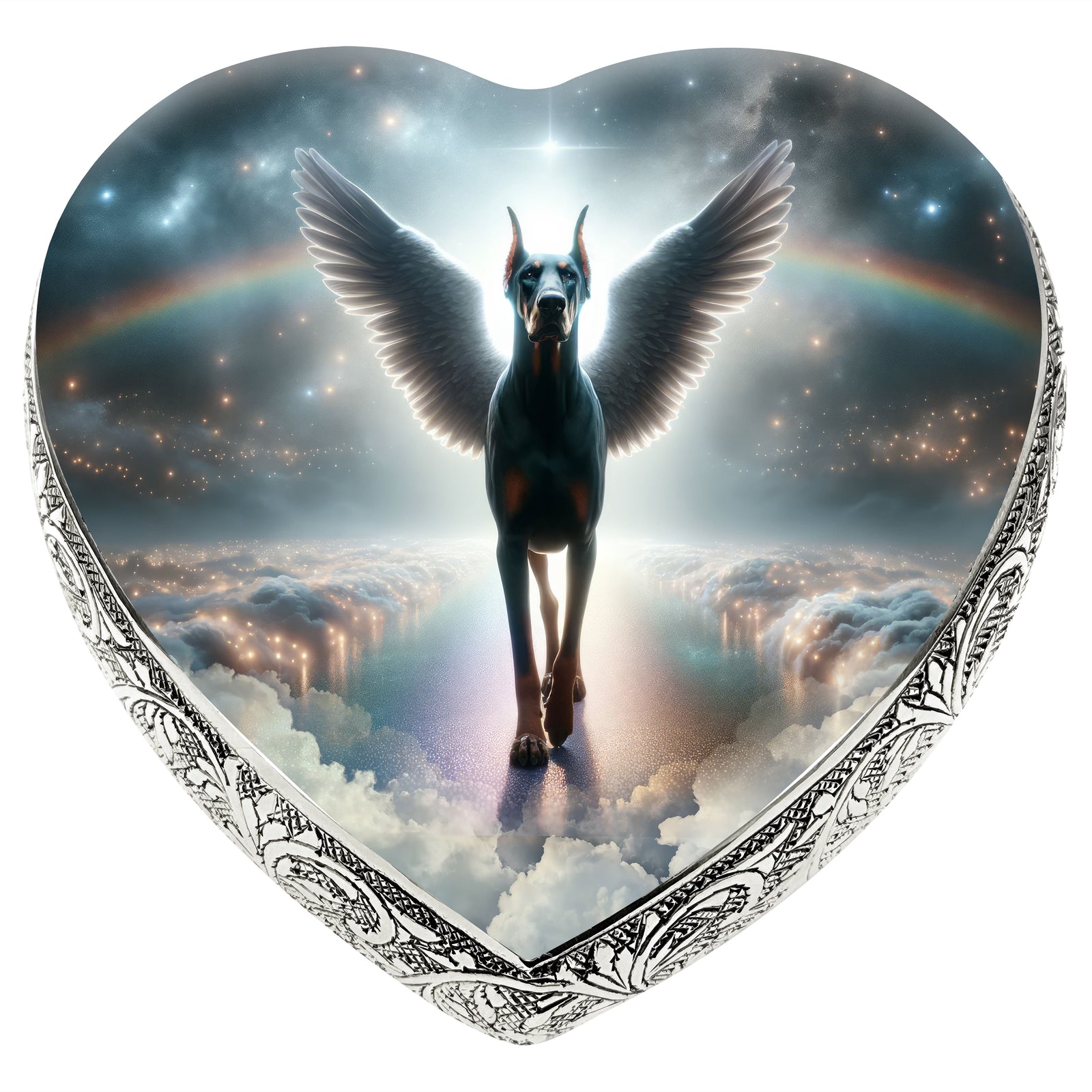 Eternal Elegance Dog Urns Doberman Pinscher - Rainbow Bridge Dog Urn