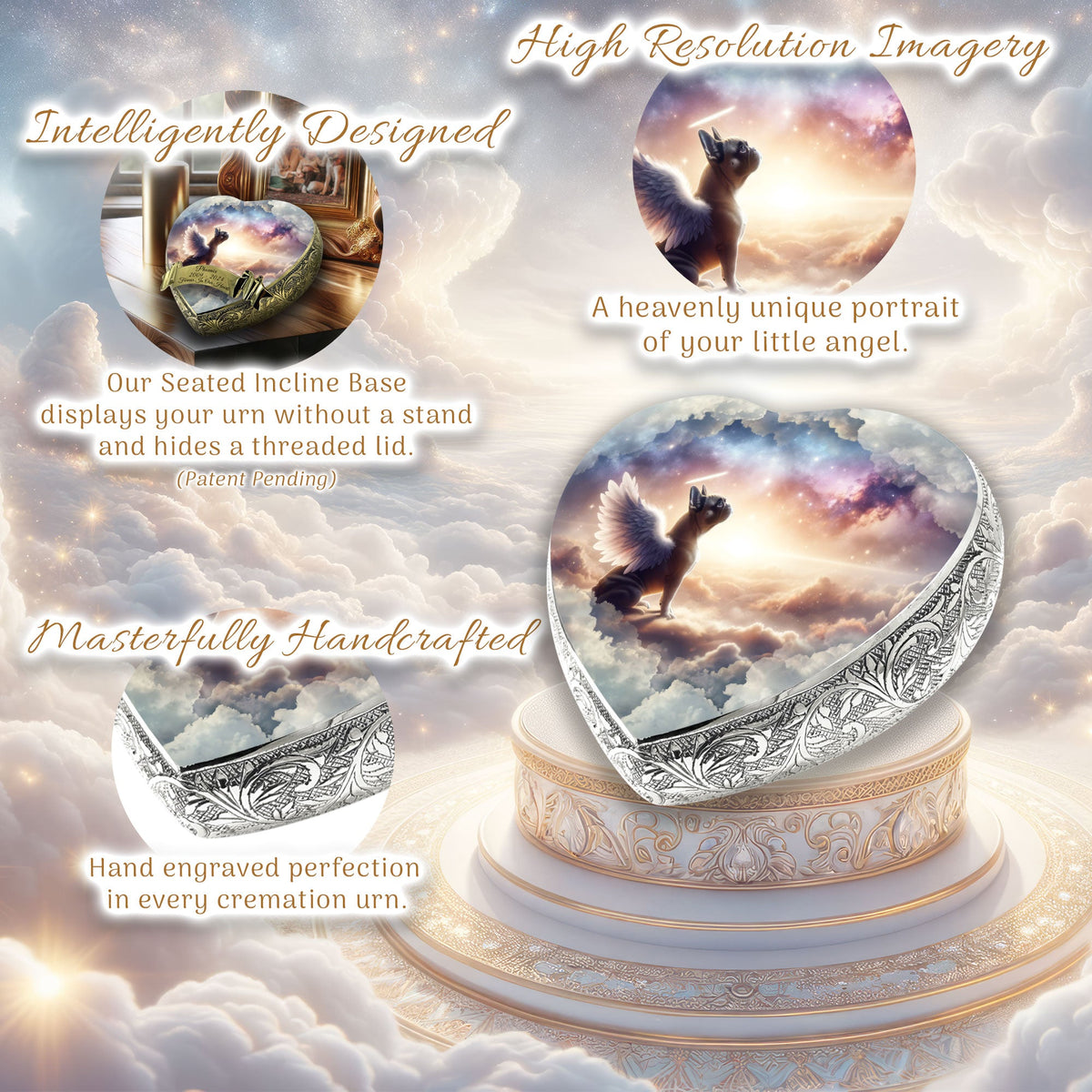 Eternal Elegance Dog Urns French Bulldog - Cosmic Dawn Dog Urn