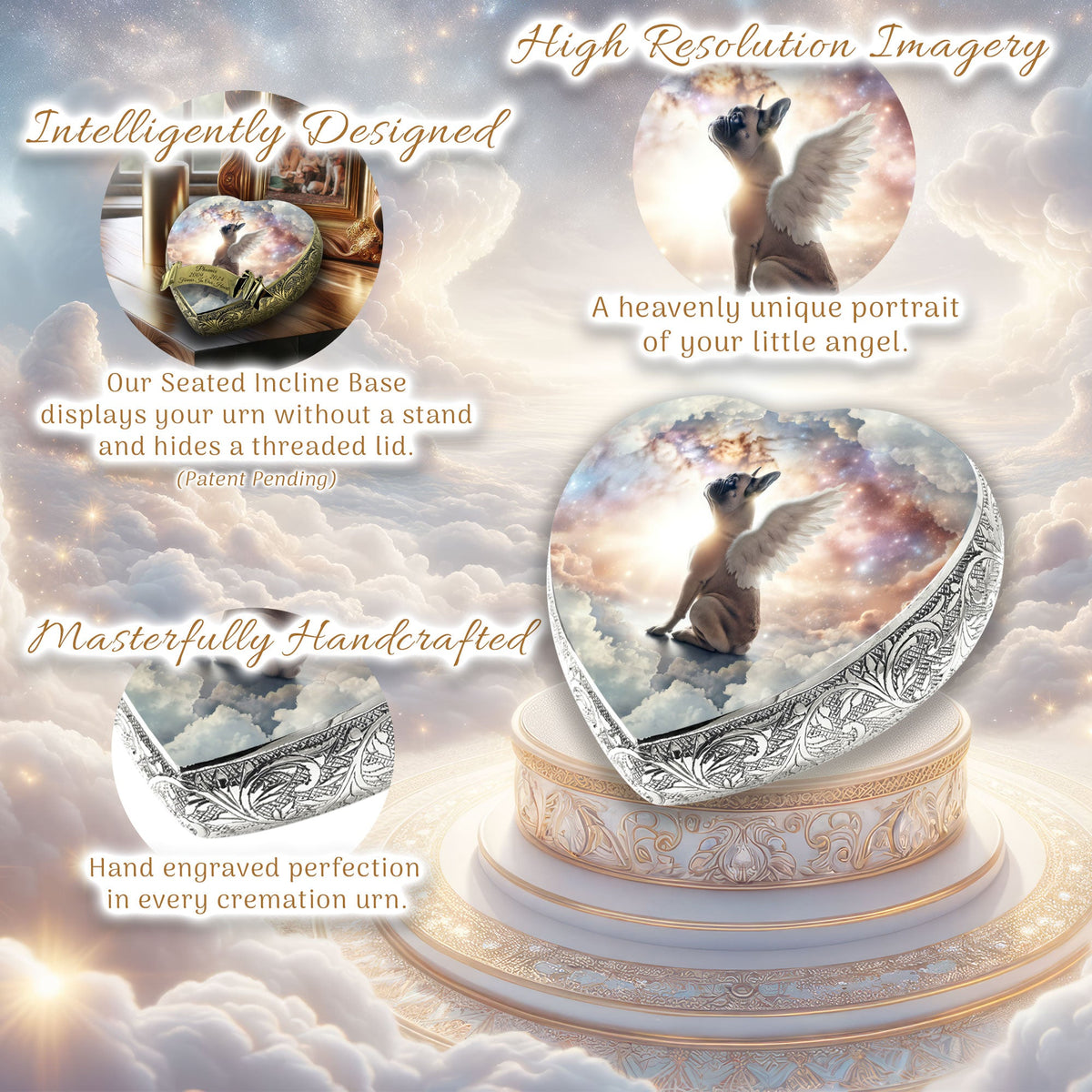 Eternal Elegance Dog Urns French Bulldog - Cosmic Fantasy Dog Urn