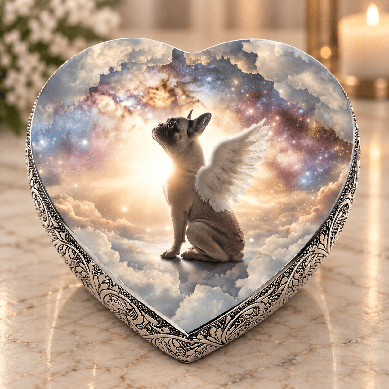 Eternal Elegance Dog Urns French Bulldog Dog Urn - Cosmic Fantasy Urn for Dog Ashes