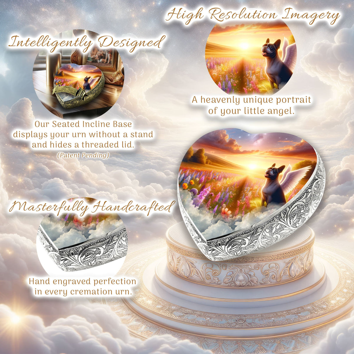 Eternal Elegance Dog Urns French Bulldog - Etheric Breeze Dog Urn