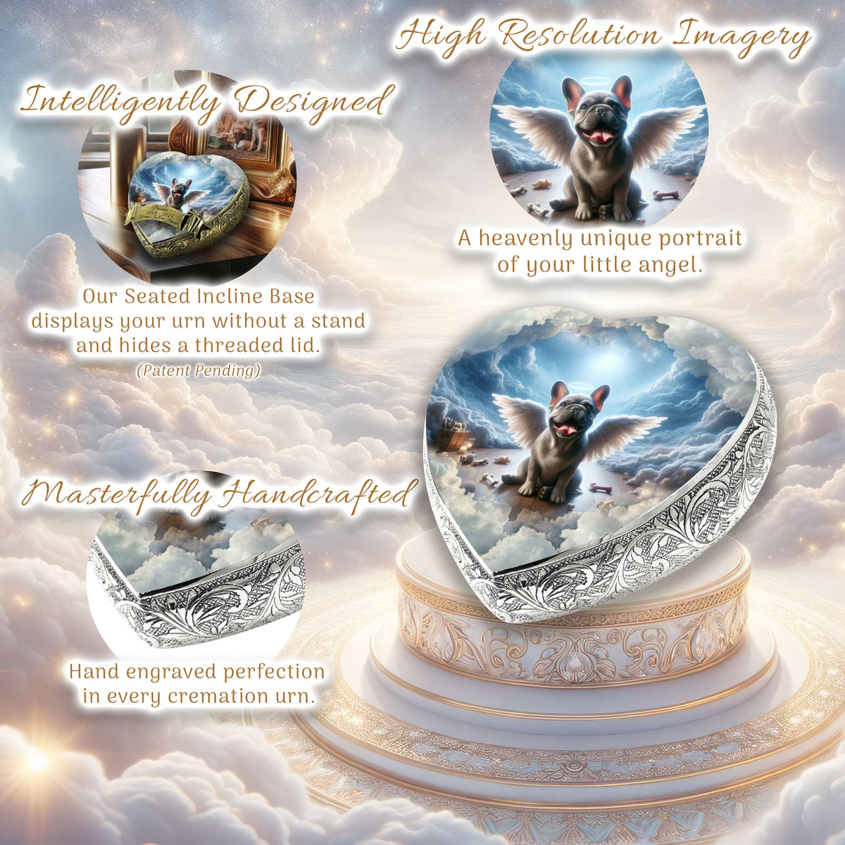 Eternal Elegance Dog Urns French Bulldog - Etheric Twilight Dog Urn