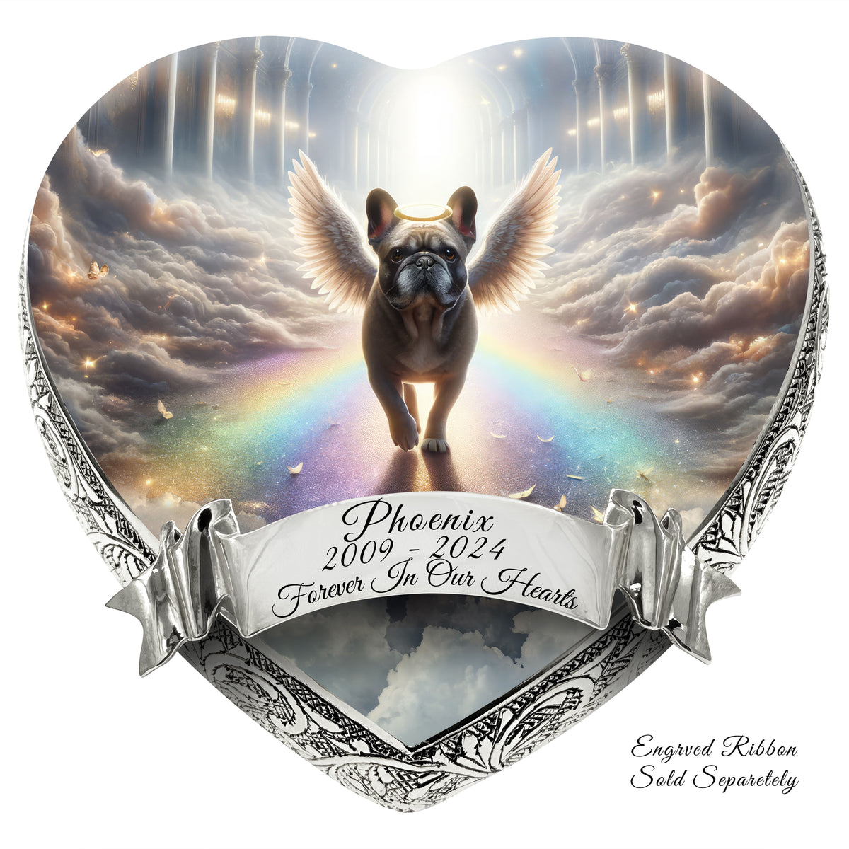 Eternal Elegance Dog Urns French Bulldog - Rainbow Arc Dog Urn