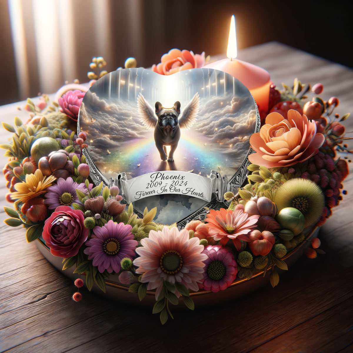 Eternal Elegance Dog Urns French Bulldog - Rainbow Arc Dog Urn