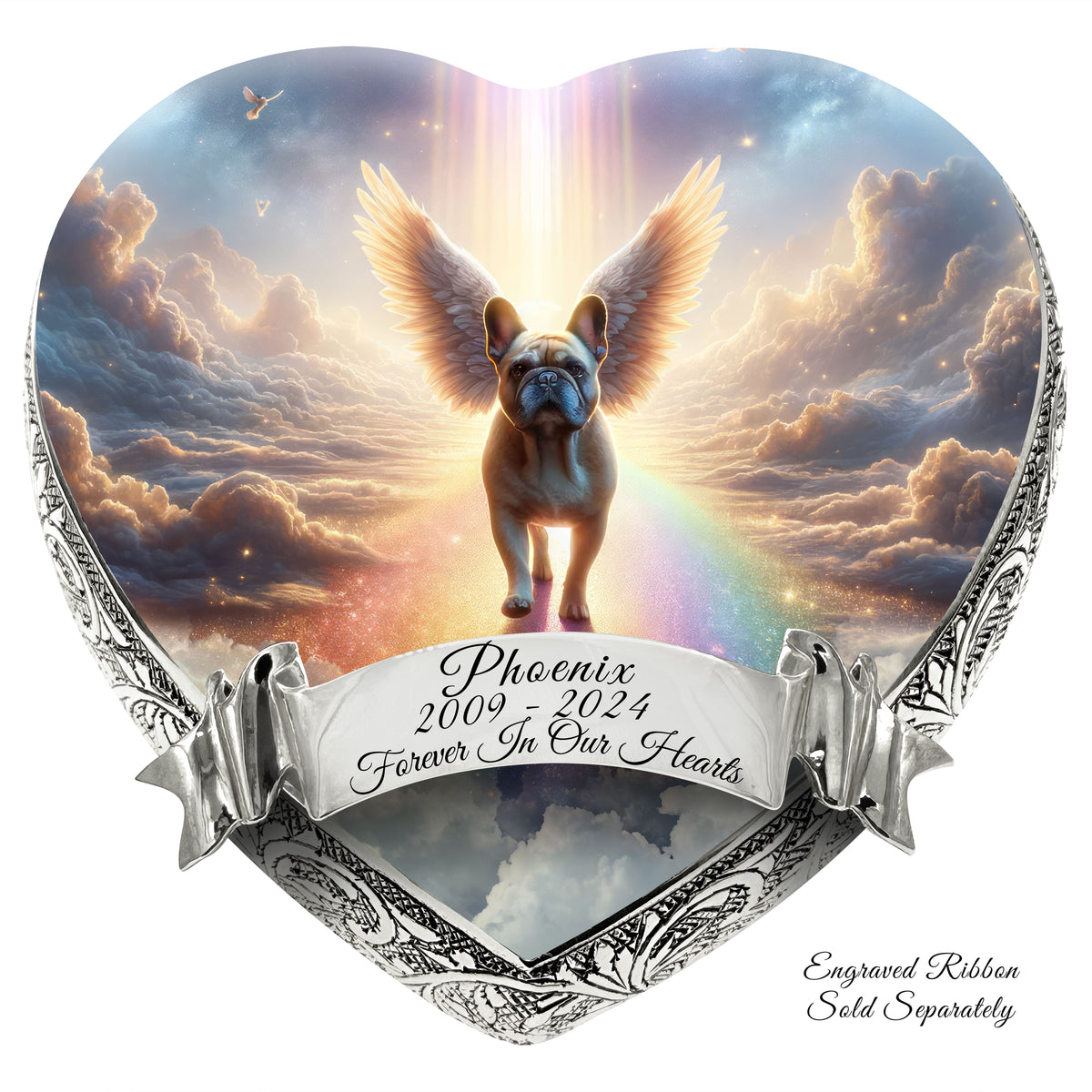 Eternal Elegance Dog Urns French Bulldog - Rainbow Crossing Dog Urn