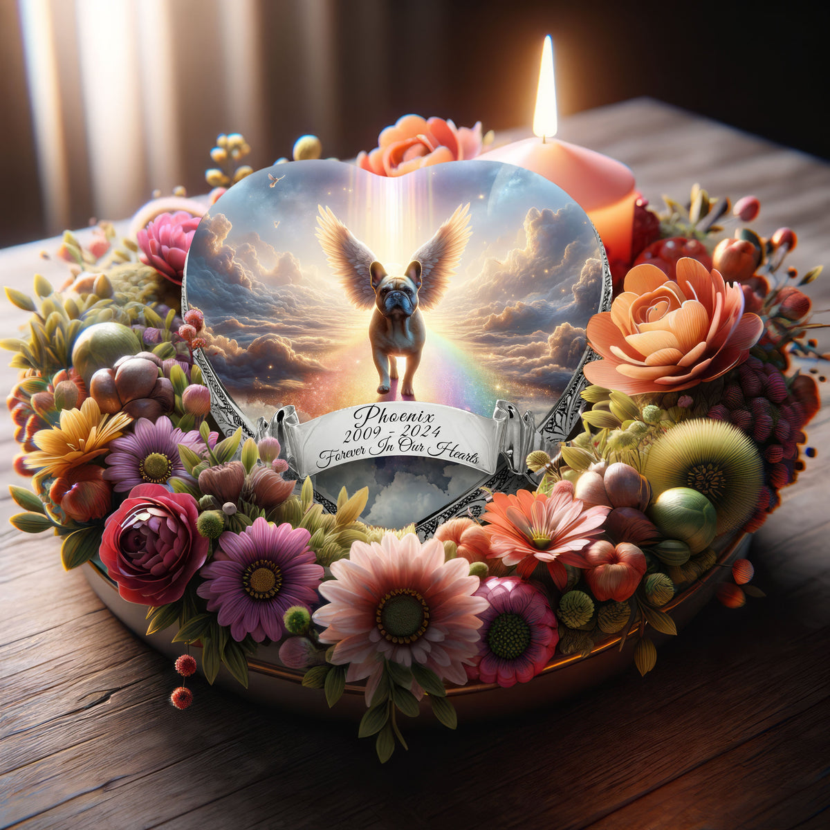 Eternal Elegance Dog Urns French Bulldog - Rainbow Crossing Dog Urn