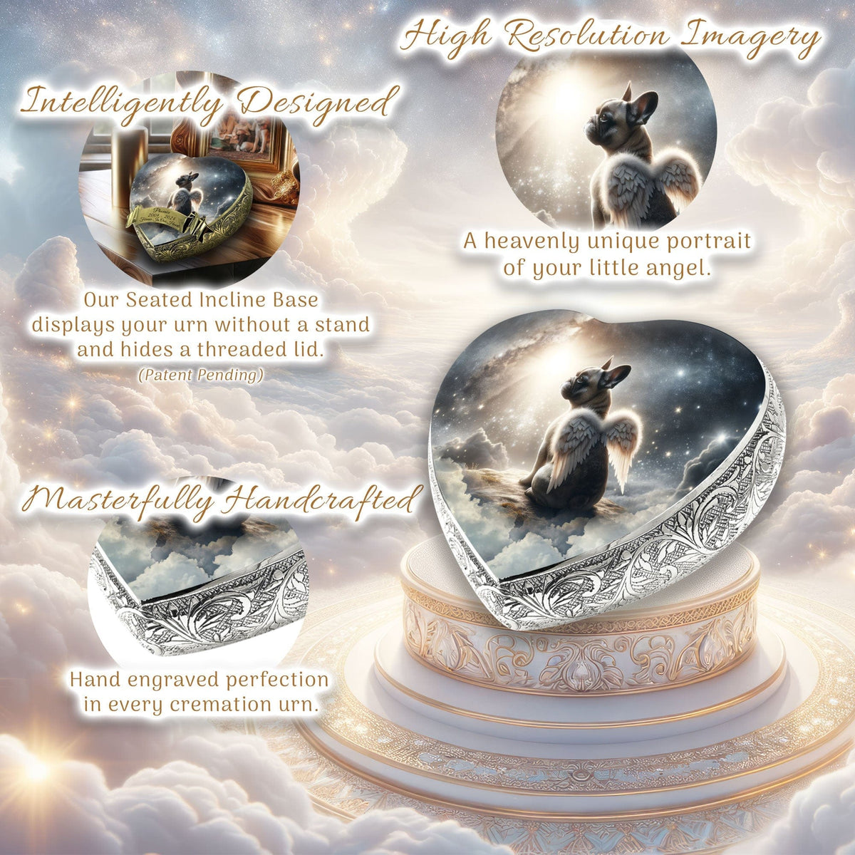 Eternal Elegance Dog Urns French Bulldog - Solar Flare Sparkle Dog Urn