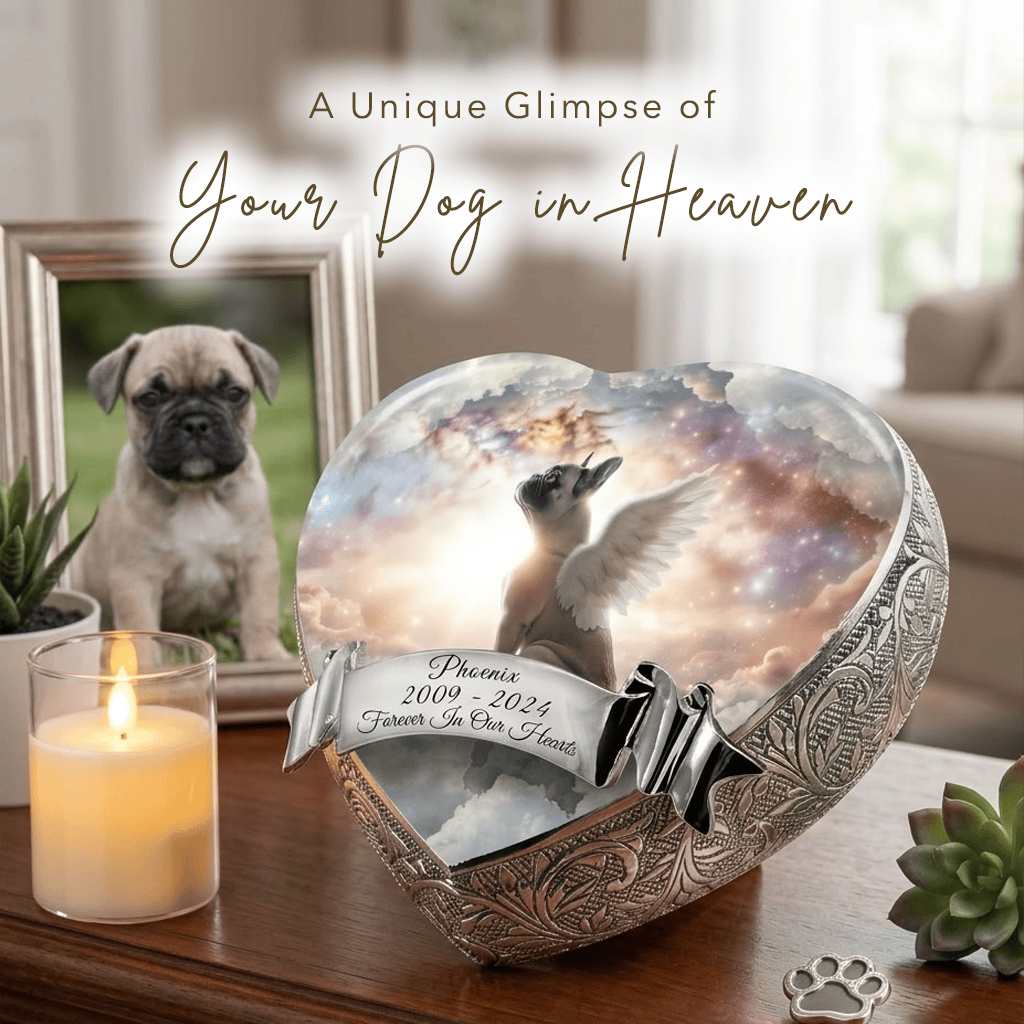 Eternal Elegance Dog Urns French Bulldog Urn - Dog Urn - Celestine Serenity Urn for Dog Ashes