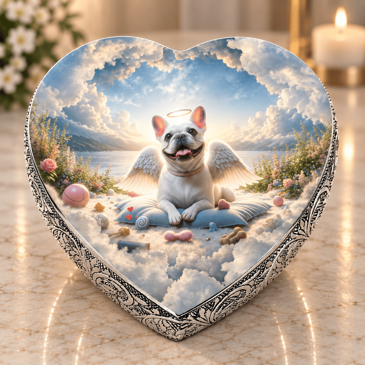 Eternal Elegance Dog Urns French Bulldog Urn - Dog Urn - Ethereal Vision Urn for Dog Ashes