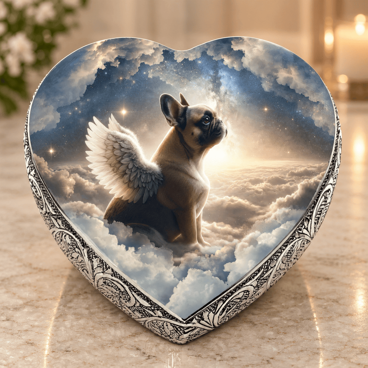 Eternal Elegance Dog Urns French Bulldog Urn - Dog Urn - Milky Way Whisper Urn for Dog Ashes