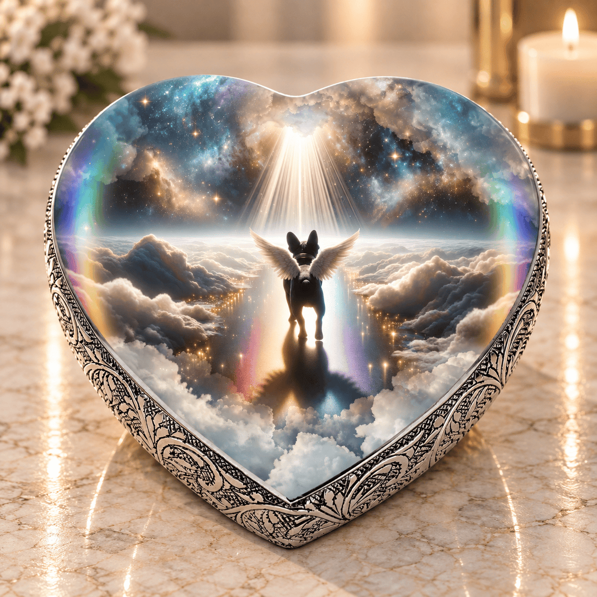 Eternal Elegance Dog Urns French Bulldog Urn - Dog Urn - Paradise Beam Urn for Dog Ashes