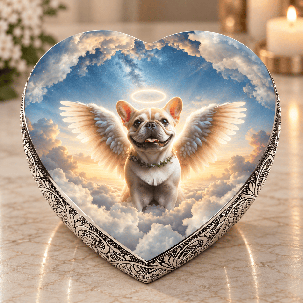 Eternal Elegance Dog Urns French Bulldog Urn - Dog Urn - Stellar Mirage Urn for Dog Ashes