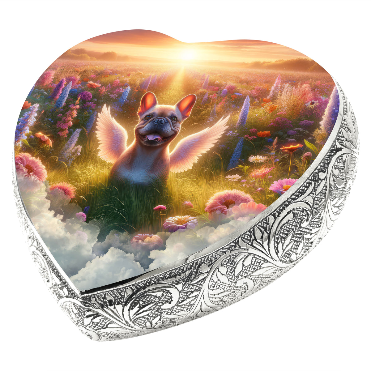 Eternal Elegance Dog Urns French Bulldog - Wild Flowers Dog Urn