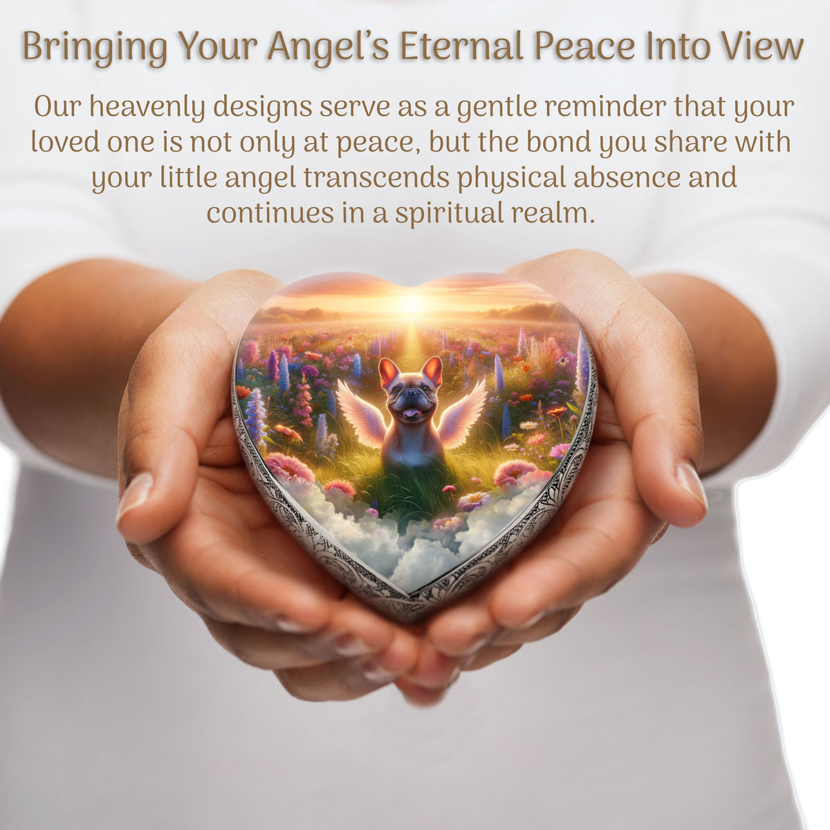 Eternal Elegance Dog Urns French Bulldog - Wild Flowers Dog Urn