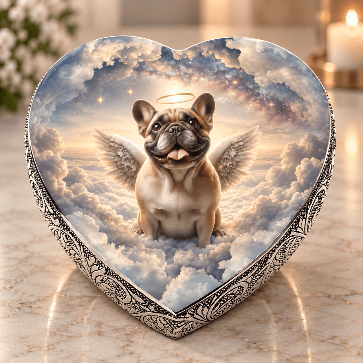 Eternal Elegance Dog Urns Frenchie Urn - Dog Urn - Skyward Grace Urn for Dog Ashes