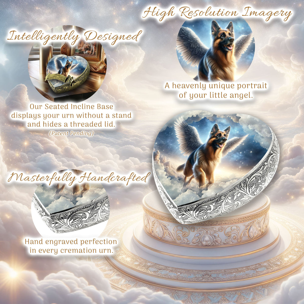 Eternal Elegance Dog Urns German Shepherd - Astral Voyage Dog Urn