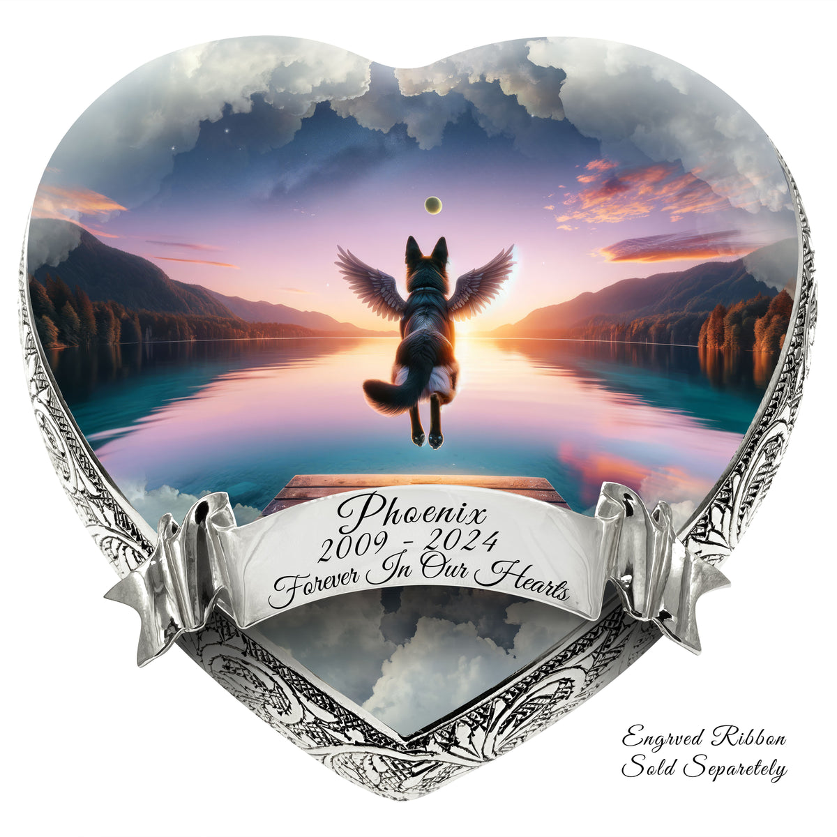 Eternal Elegance Dog Urns German Shepherd - Cosmic Cascade Dog Urn