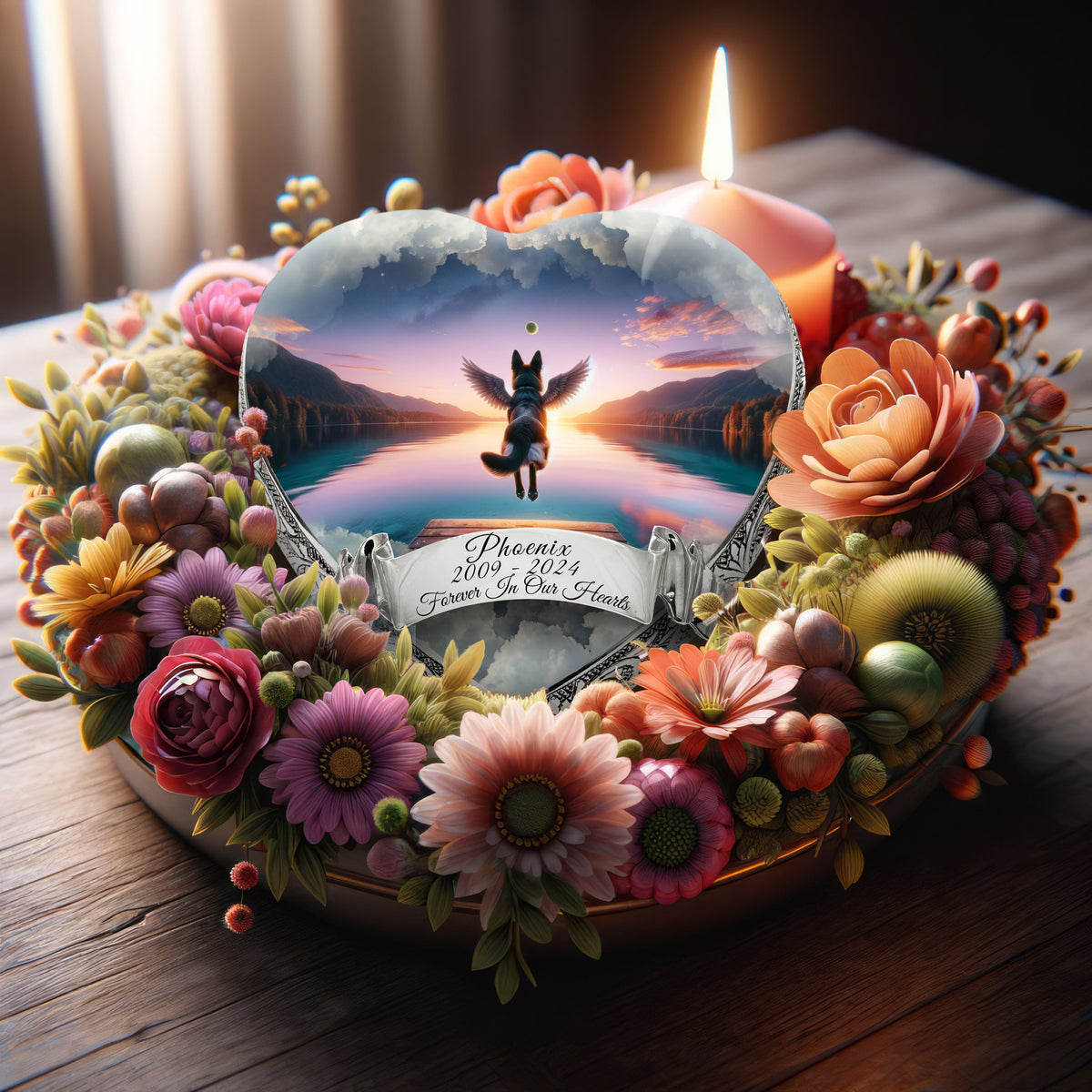 Eternal Elegance Dog Urns German Shepherd - Cosmic Cascade Dog Urn