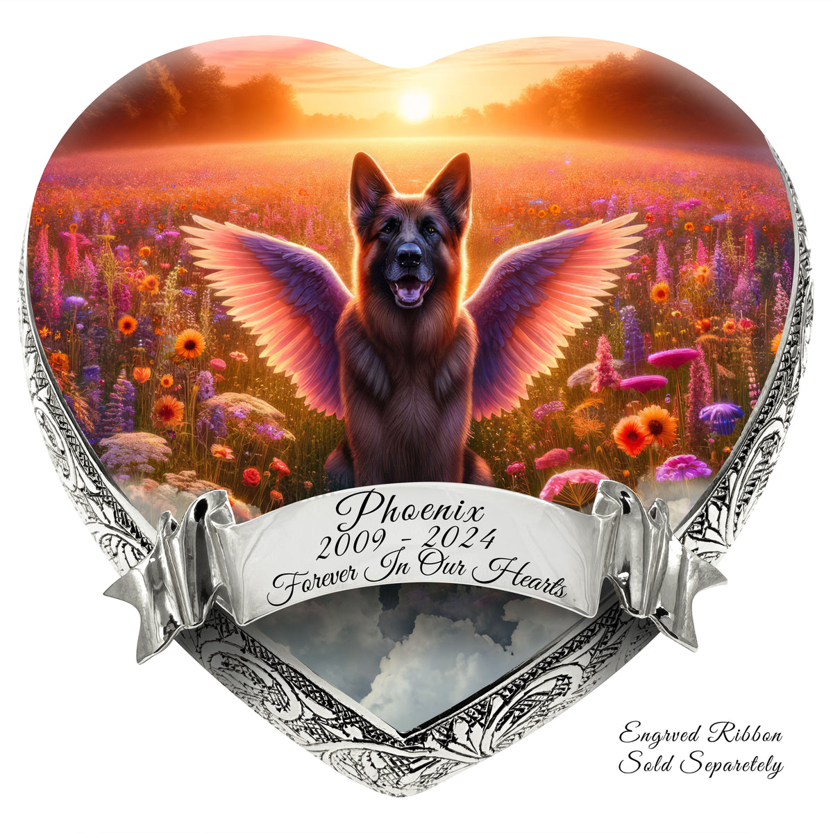 Eternal Elegance Dog Urns German Shepherd - Heavenly Hues Dog Urn