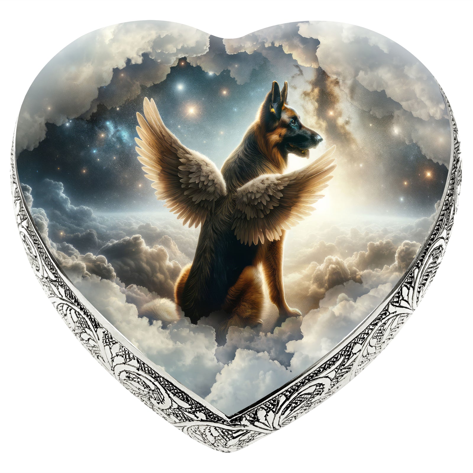 Eternal Elegance Dog Urns German Shepherd - Interstellar Glimmer Dog Urn