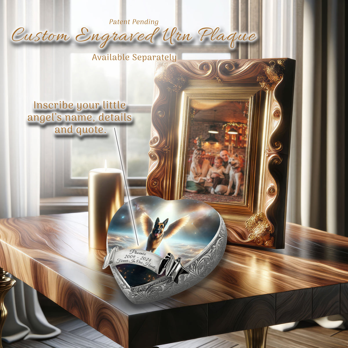 Eternal Elegance Dog Urns German Shepherd - Rainbow Crossing Dog Urn