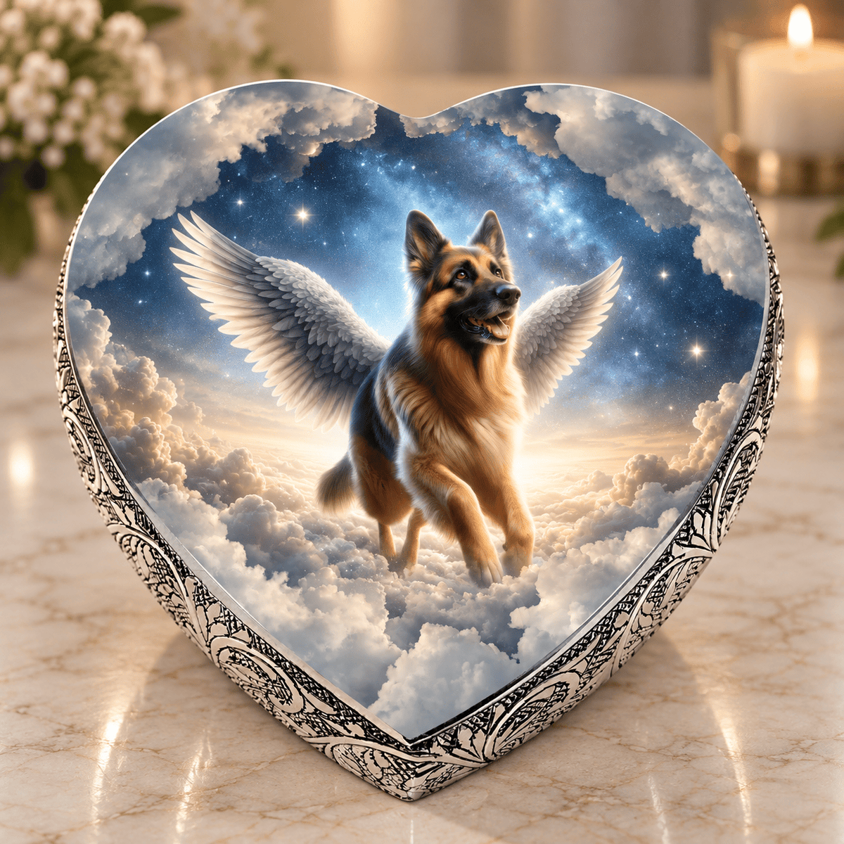 Eternal Elegance Dog Urns German Shepherd Urn - Dog Urn - Astral Voyage Urn for Dog Ashes
