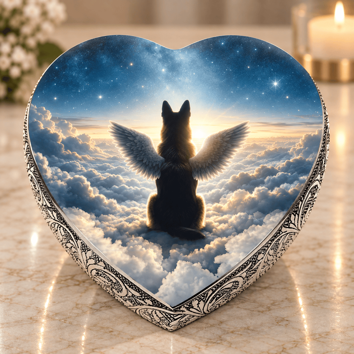 Eternal Elegance Dog Urns German Shepherd Urn - Dog Urn - Cosmic Oasis Urn for Dog Ashes