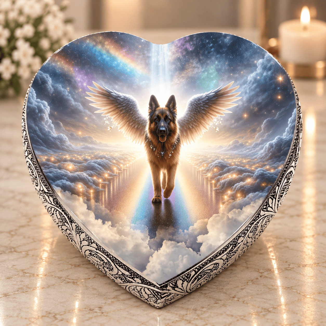 Eternal Elegance Dog Urns German Shepherd Urn - Dog Urn - Rainbow Bridge Urn for Dog Ashes