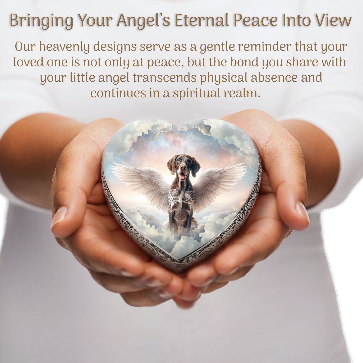 Eternal Elegance Dog Urns German Shorthaired Pointer - Angel's Embrace Dog Urn
