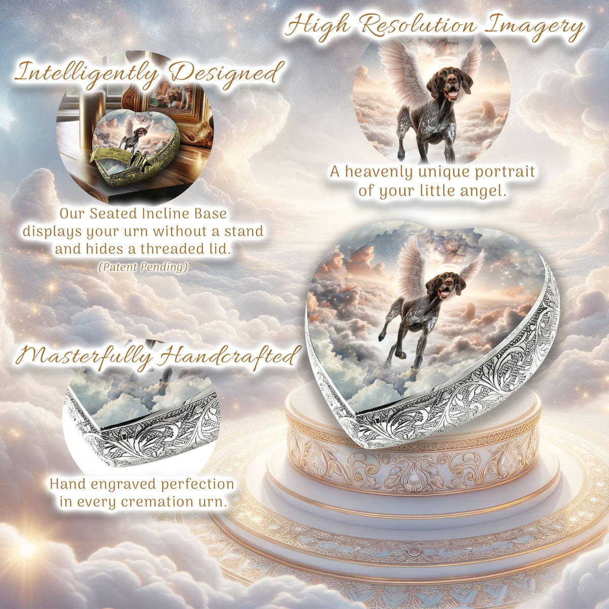 Eternal Elegance Dog Urns German Shorthaired Pointer - Heavenly Horizon Dog Urn