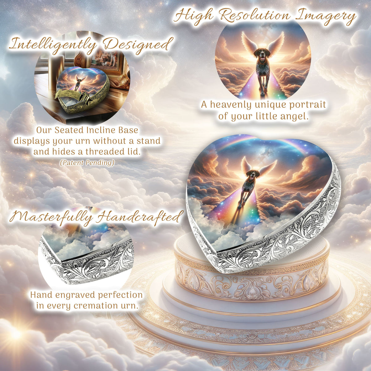 Eternal Elegance Dog Urns German Shorthaired Pointer - Rainbow Bridge Dog Urn