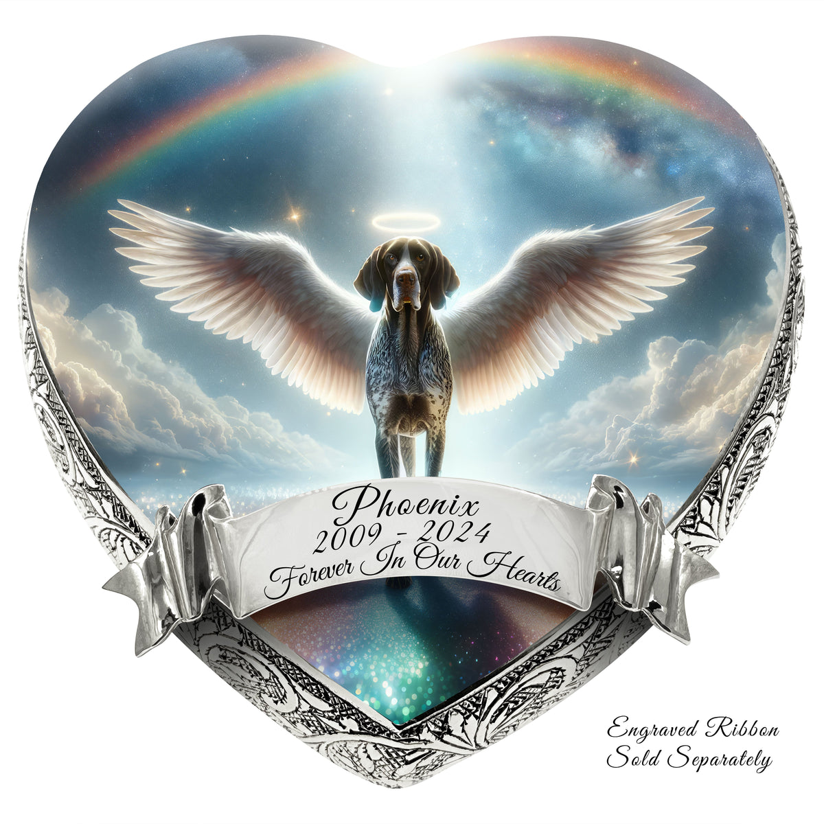 Eternal Elegance Dog Urns German Shorthaired Pointer - Rainbow Crossing Dog Urn