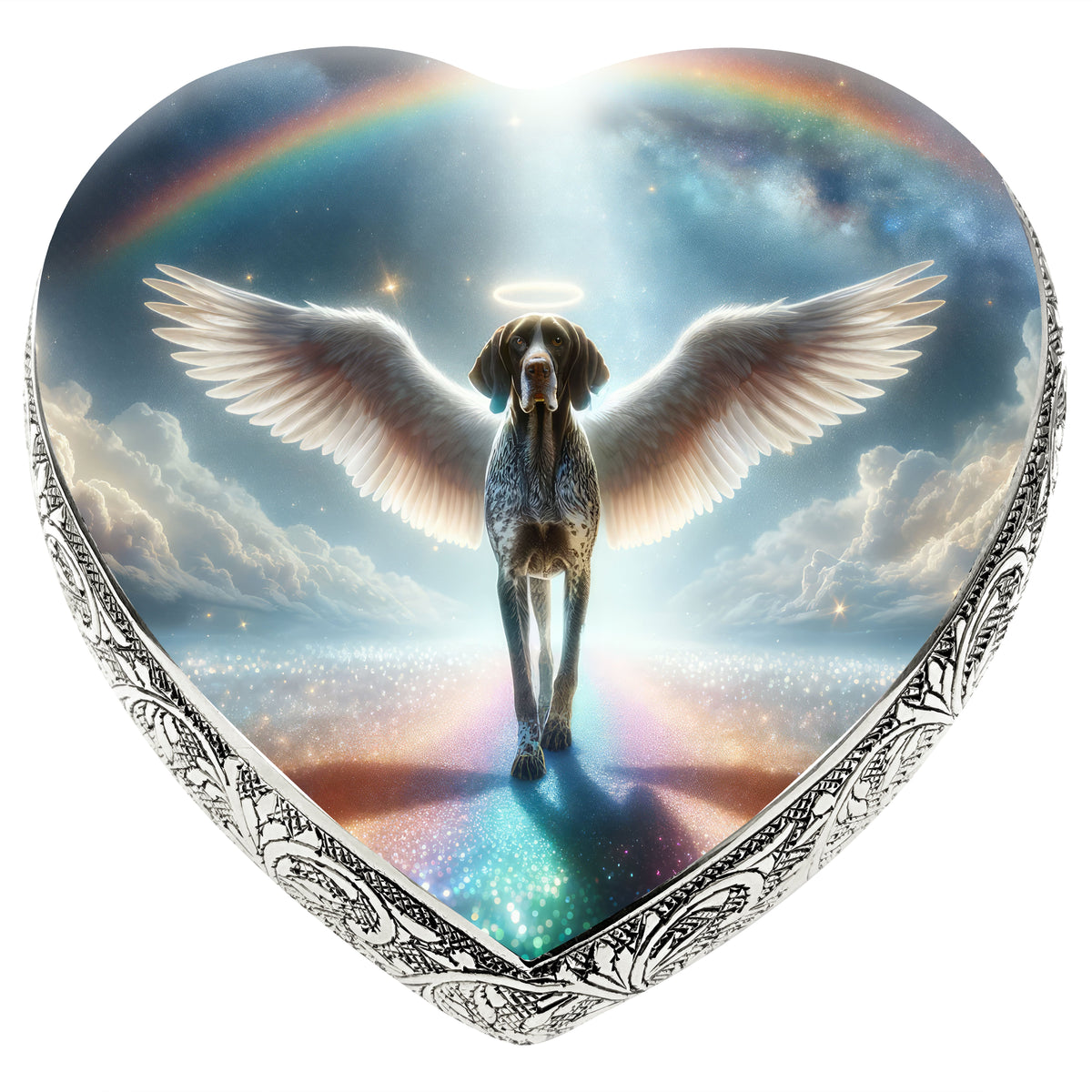 Eternal Elegance Dog Urns German Shorthaired Pointer - Rainbow Crossing Dog Urn