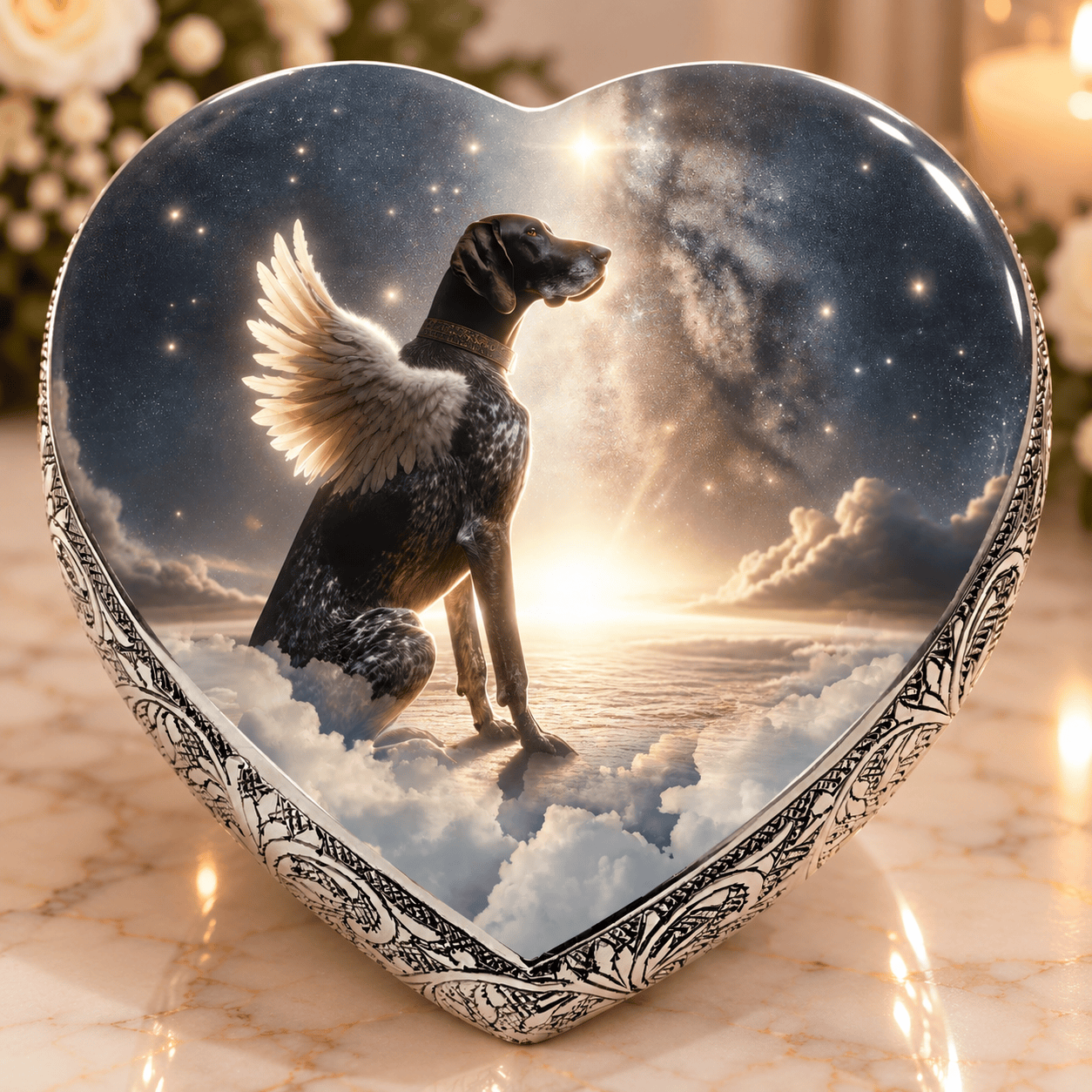 Eternal Elegance Dog Urns German Shorthaired Pointer Urn - Dog Urn - Divine Spectacle Urn for Dog Ashes
