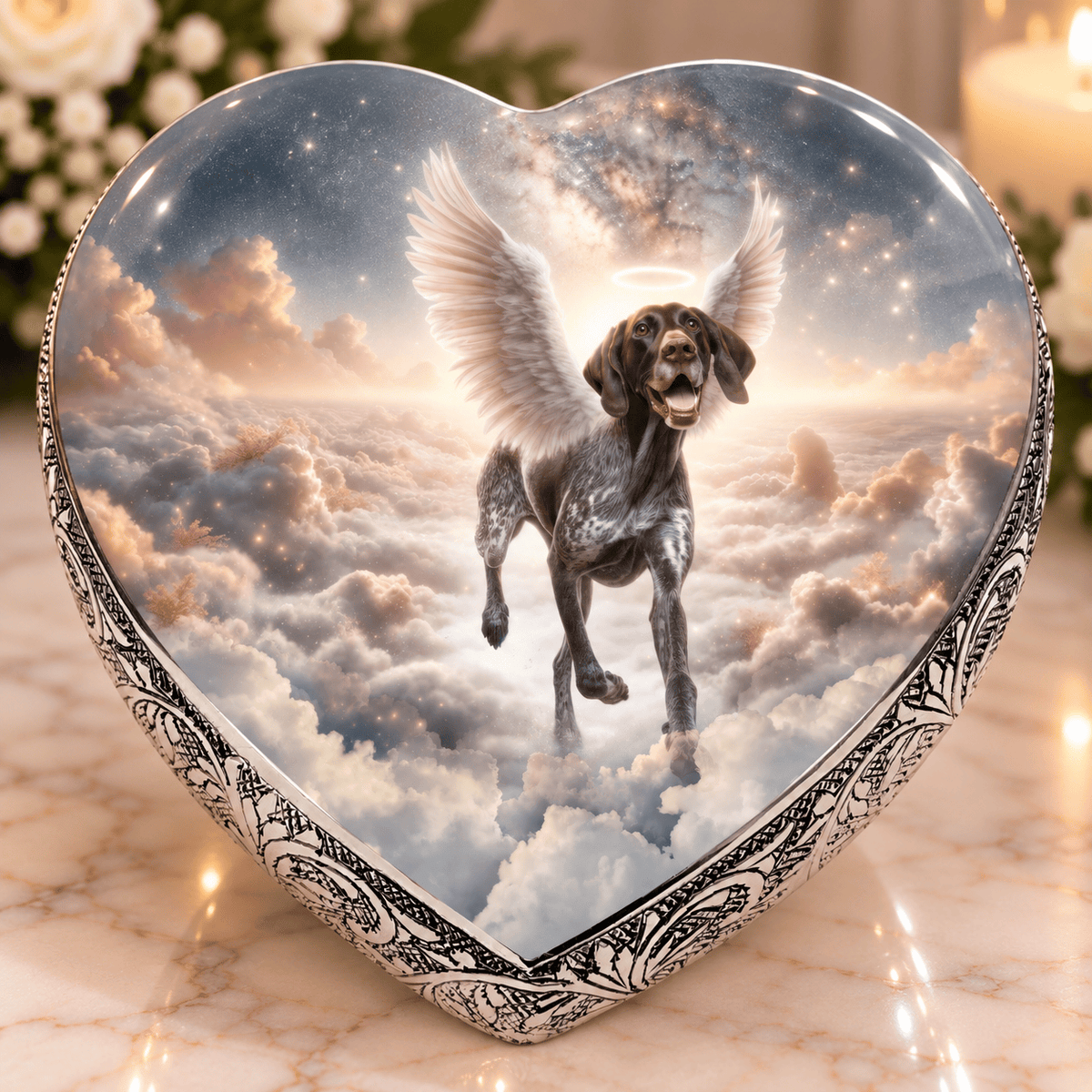 Eternal Elegance Dog Urns German Shorthaired Pointer Urn - Dog Urn - Heavenly Horizon Urn for Dog Ashes