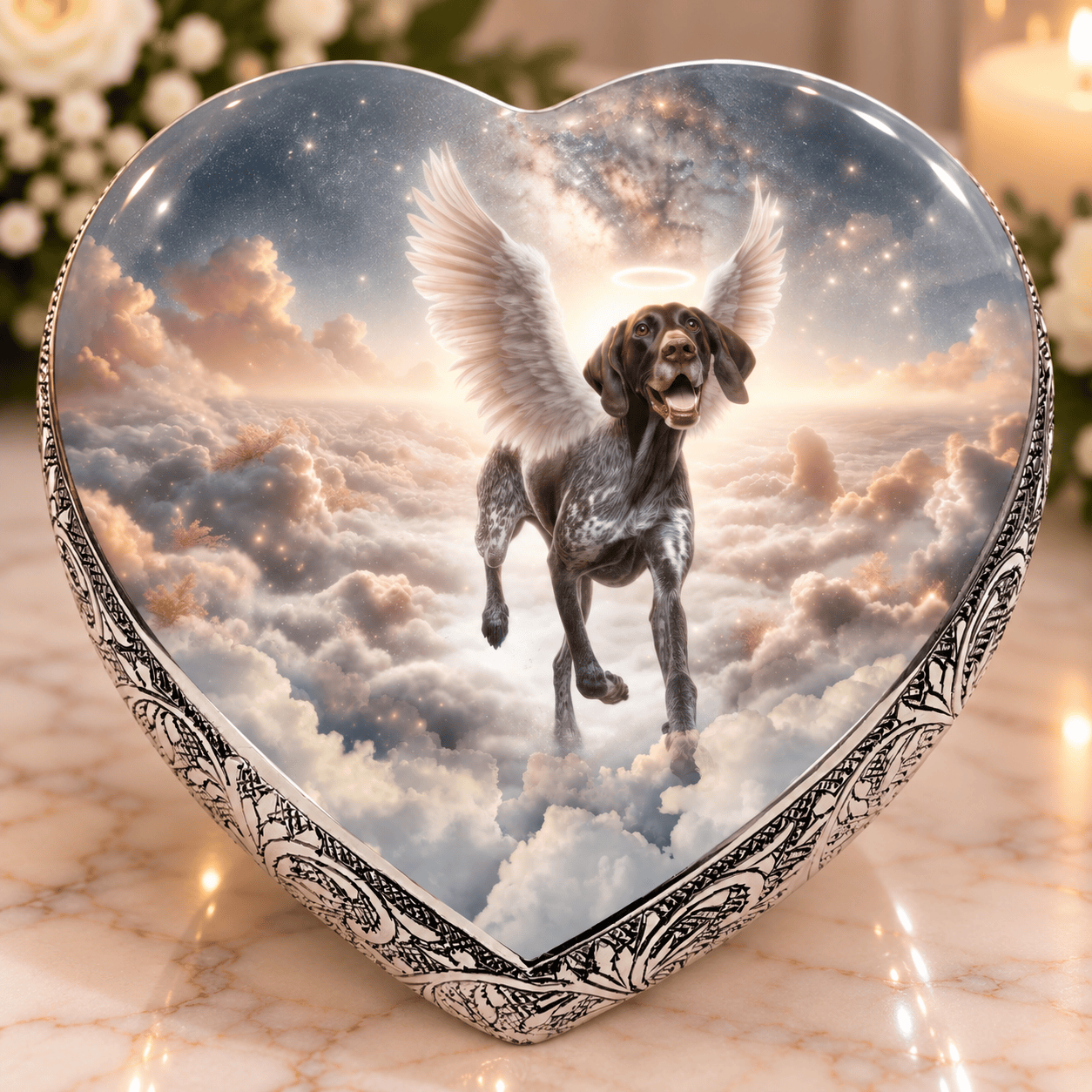 Eternal Elegance Dog Urns German Shorthaired Pointer Urn - Dog Urn - Heavenly Horizon Urn for Dog Ashes