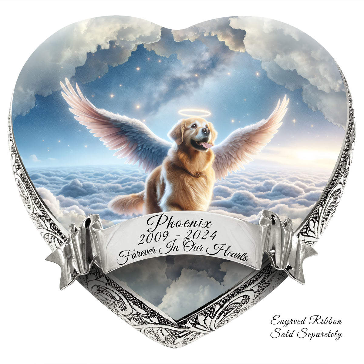 Eternal Elegance Dog Urns Golden Retriever - Angelic Veil Dog Urn