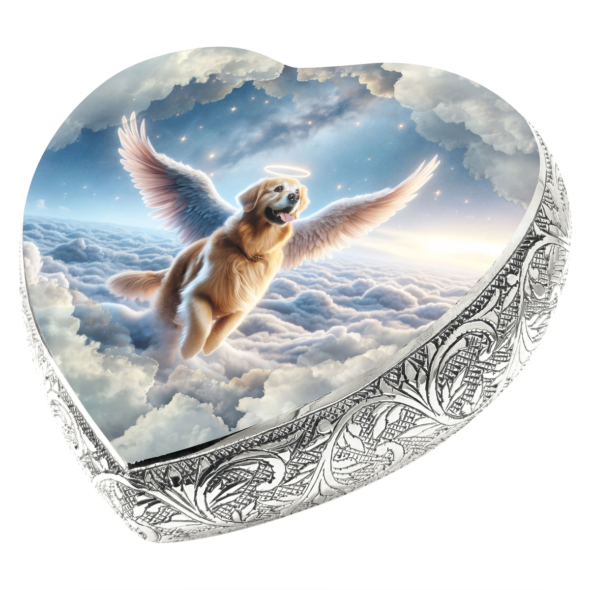 Eternal Elegance Dog Urns Golden Retriever - Angelic Veil Dog Urn