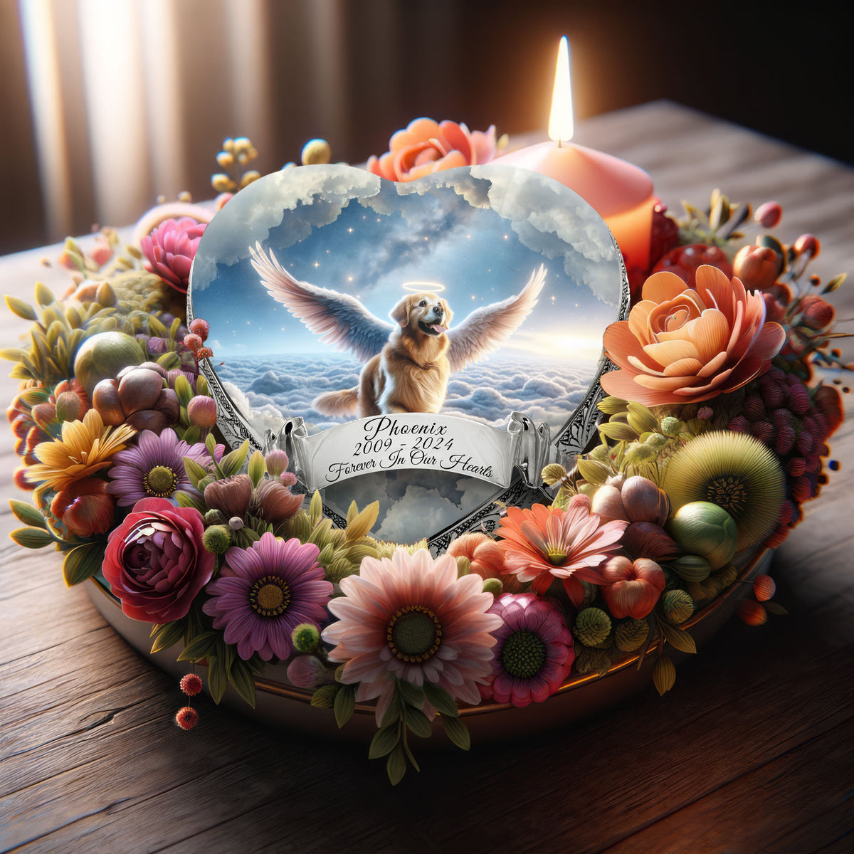 Eternal Elegance Dog Urns Golden Retriever - Angelic Veil Dog Urn