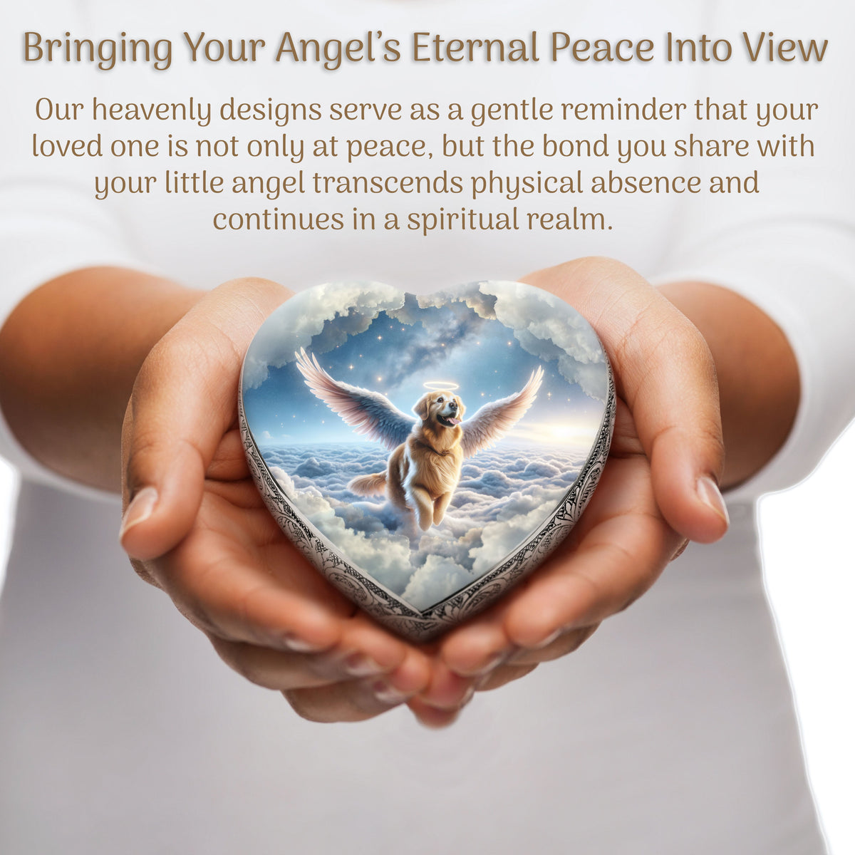 Eternal Elegance Dog Urns Golden Retriever - Angelic Veil Dog Urn