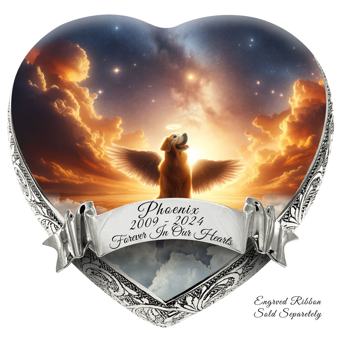 Eternal Elegance Dog Urns Golden Retriever - Celestial Cascade Dog Urn