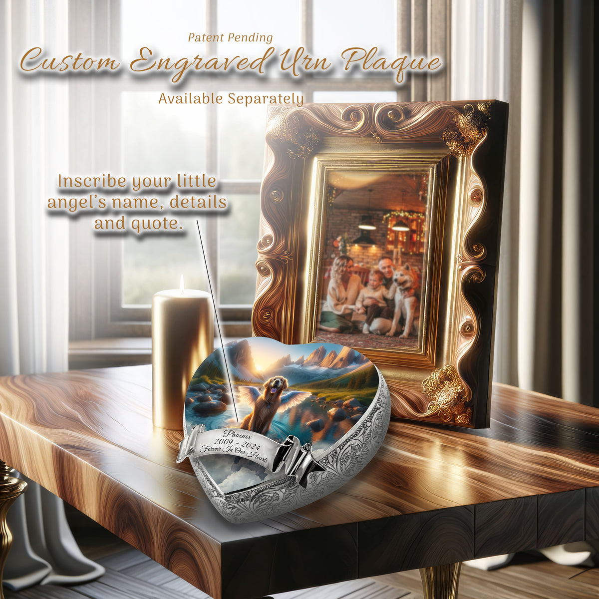 Eternal Elegance Dog Urns Golden Retriever - Crystal Waters Dog Urn