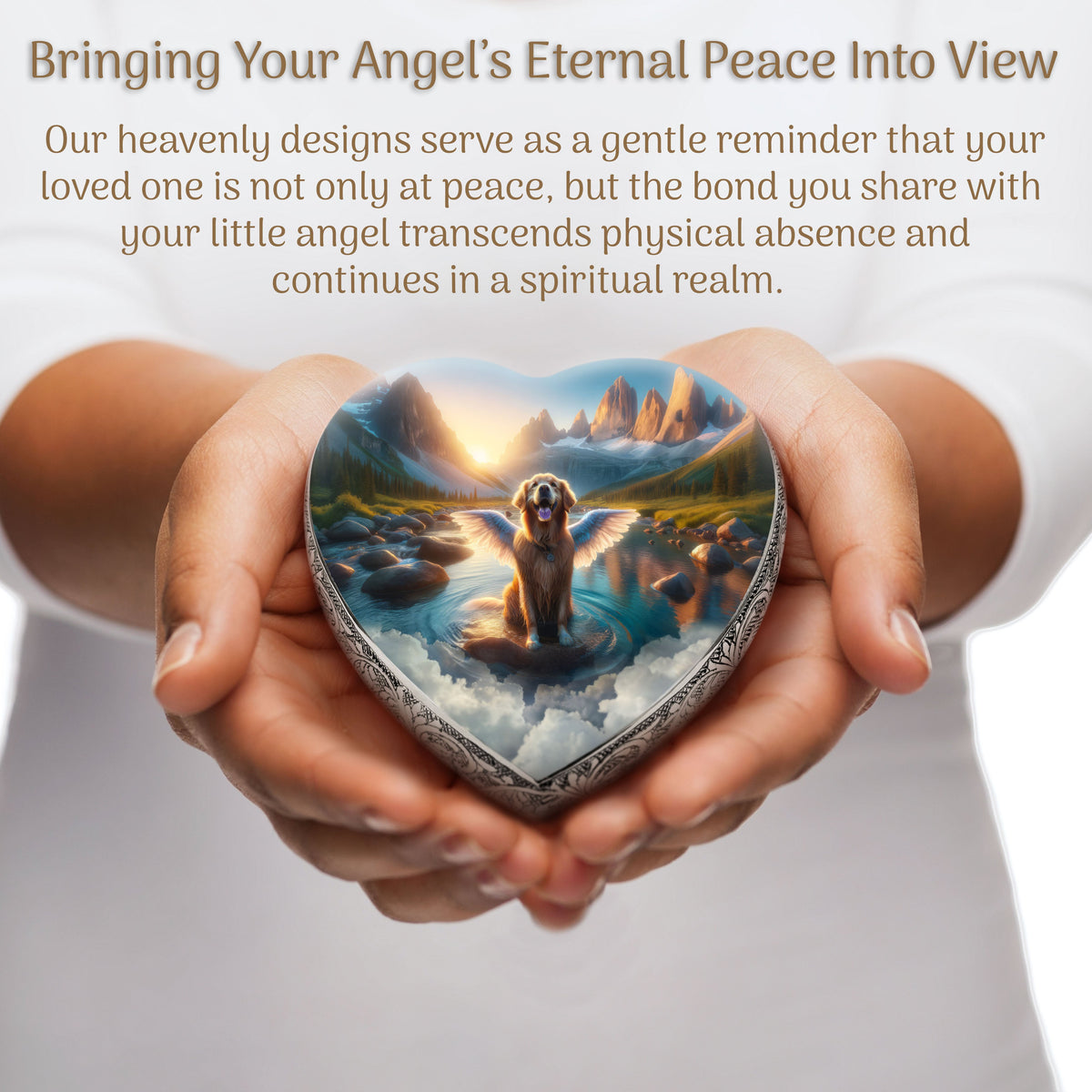 Eternal Elegance Dog Urns Golden Retriever - Crystal Waters Dog Urn