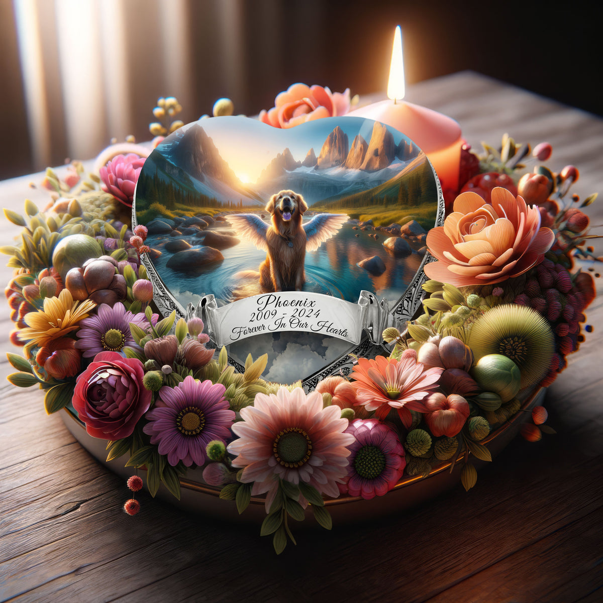 Eternal Elegance Dog Urns Golden Retriever - Crystal Waters Dog Urn