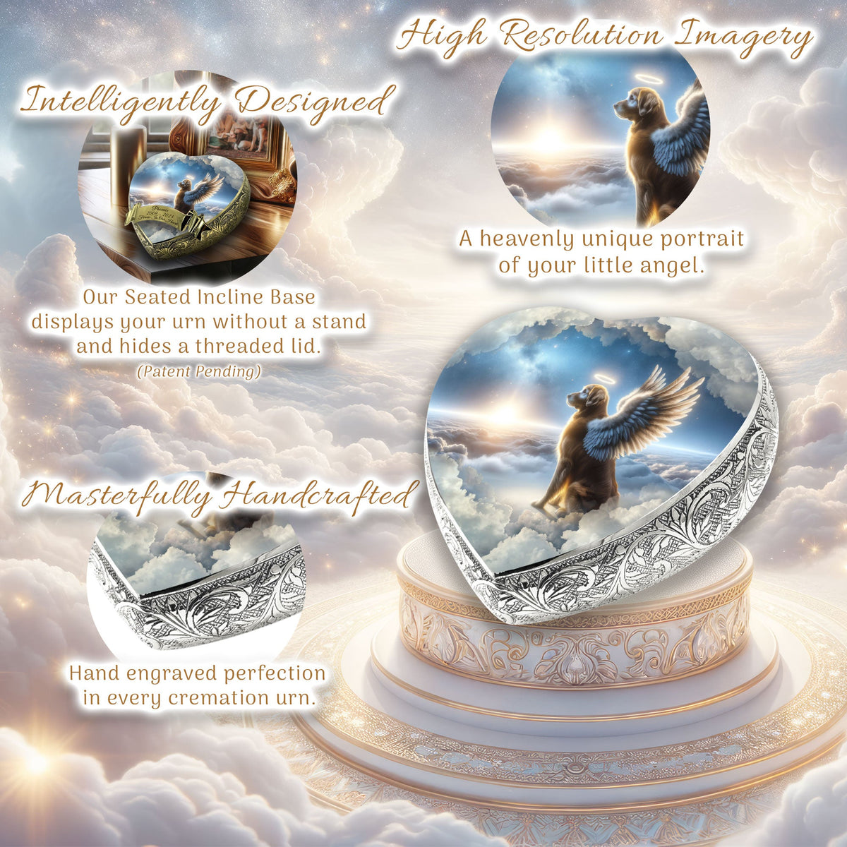 Eternal Elegance Dog Urns Golden Retriever - Galactic Gaze Dog Urn